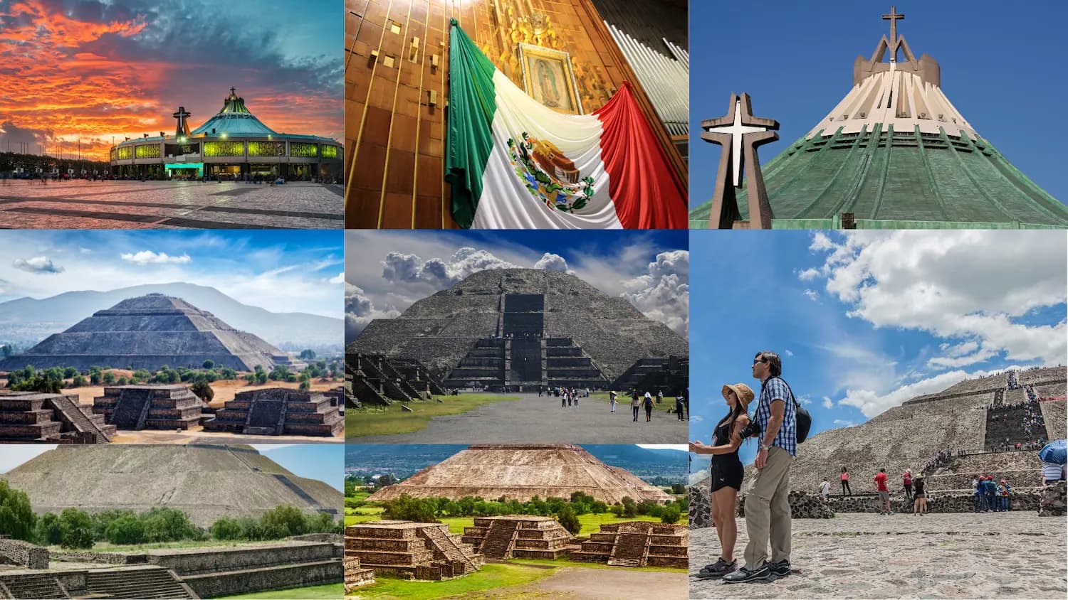 Basílica de Guadalupe y Pirámides de Teotihuacán